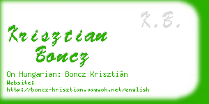 krisztian boncz business card